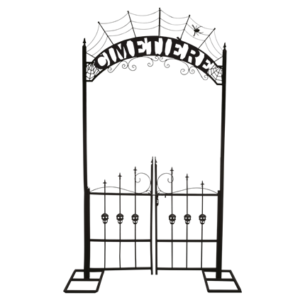 Arche Métallique Entrée de Cimetière 270 cm – Décoration Halloween XXL