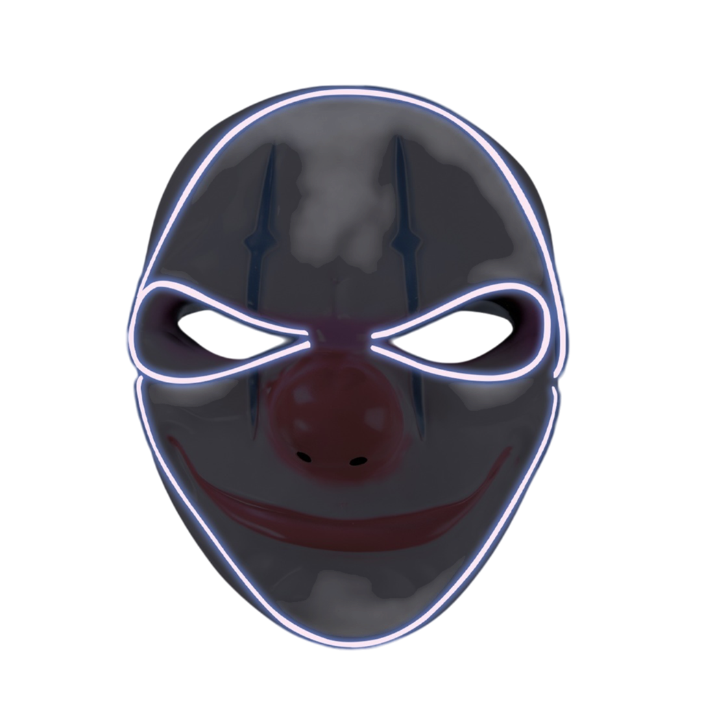 Masque LED Clown Terrifiant Adulte – Halloween