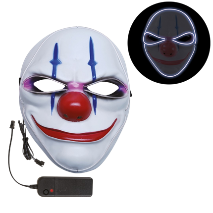 Masque LED Clown Terrifiant Adulte – Halloween