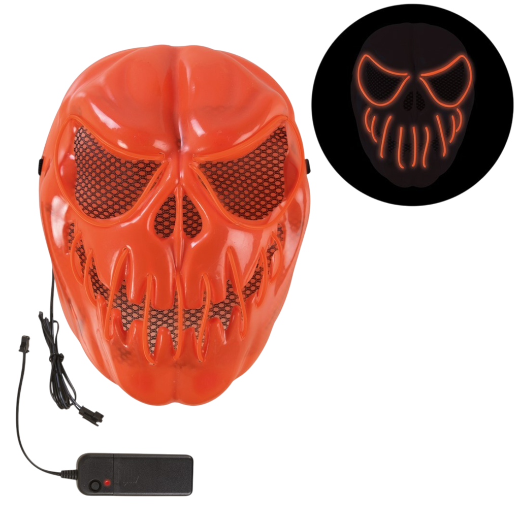 Masque LED Citrouille Terrifiante Adulte – Halloween