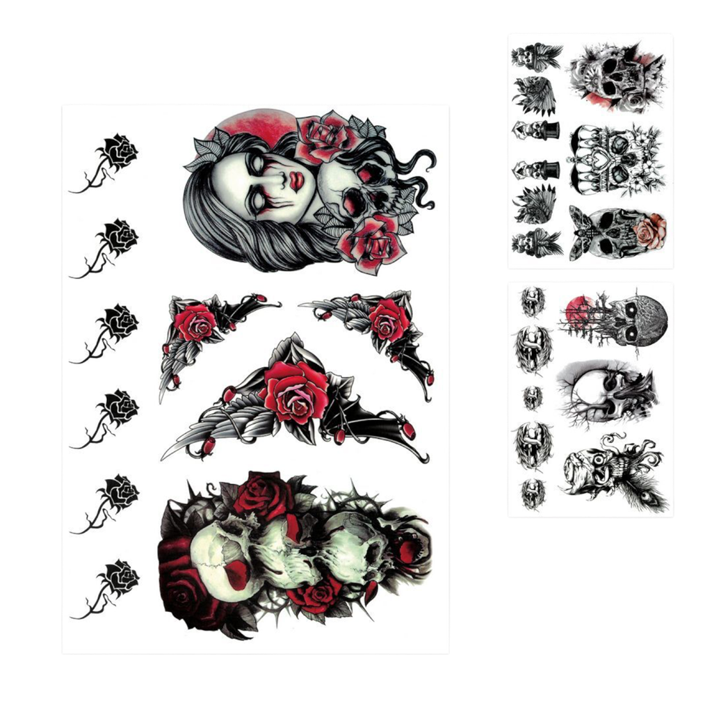 Tatouages Éphémères Halloween – Modèle Aléatoire