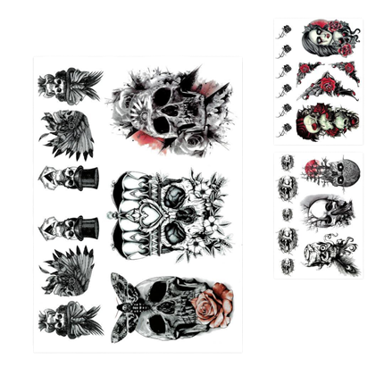 Tatouages Éphémères Halloween – Modèle Aléatoire