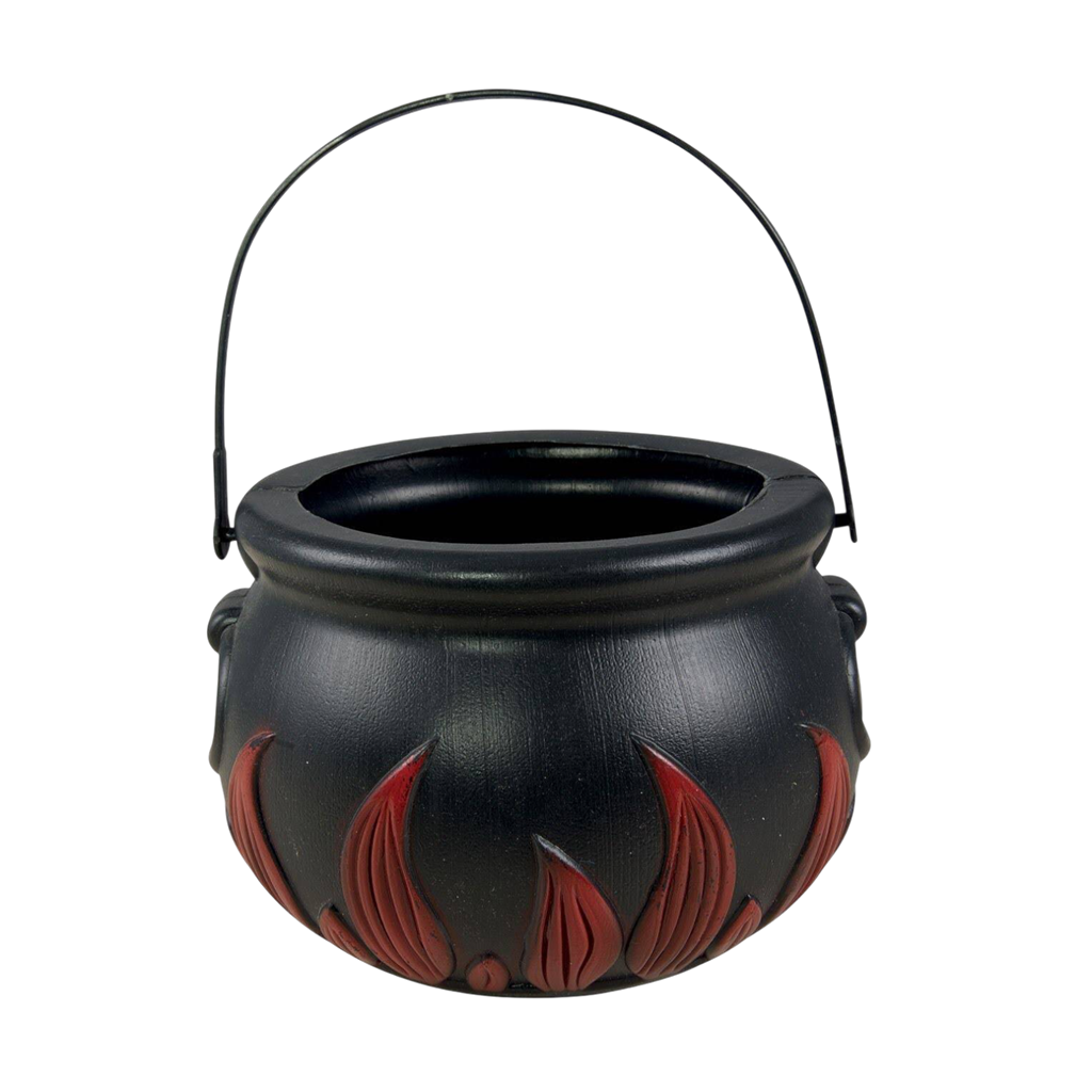 Chaudron de Sorcière avec Flammes Ø 17 cm – Décoration Halloween