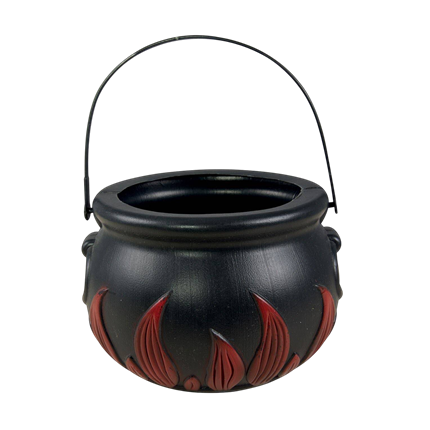 Chaudron de Sorcière avec Flammes Ø 17 cm – Décoration Halloween