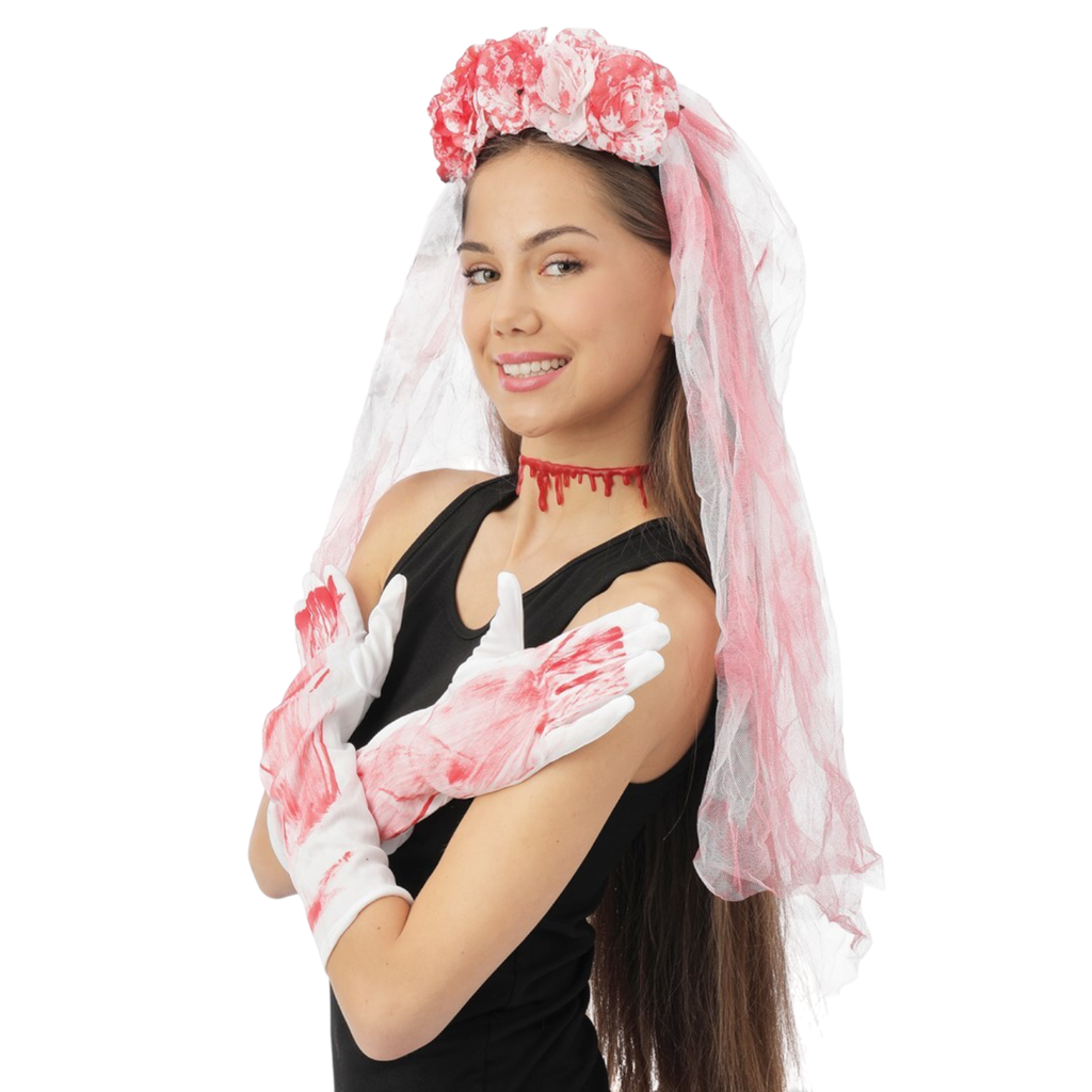 Kit Mariée Sanglante Adulte – Accessoires Déguisement Halloween