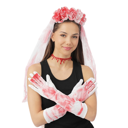 Kit Mariée Sanglante Adulte – Accessoires Déguisement Halloween
