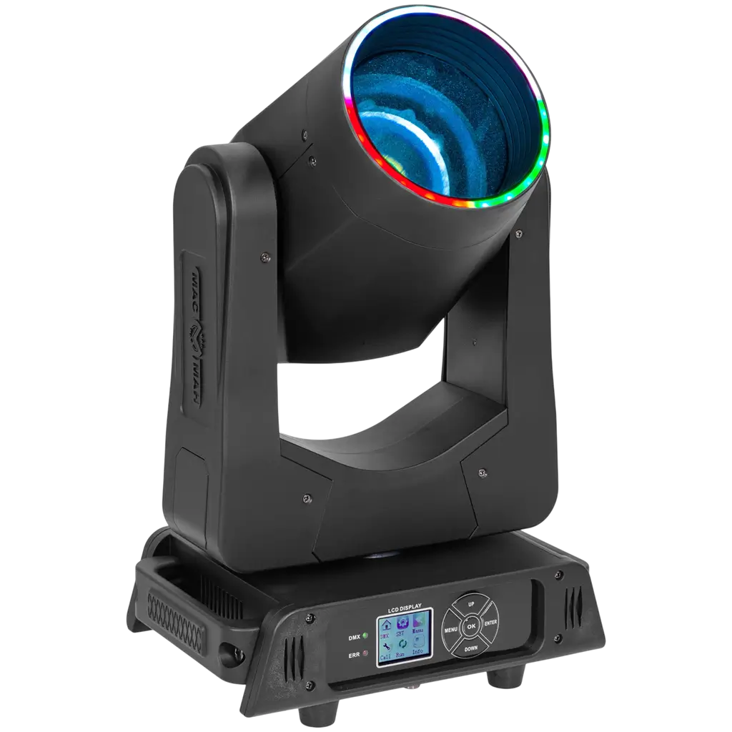 Pack de 2 lyres Beam LED 200 W avec flight case – Mac Mah