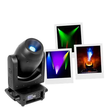 Lyre Spot LED 200 W avec gobos, prisme 6 facettes et focus motorisé – Mac Mah