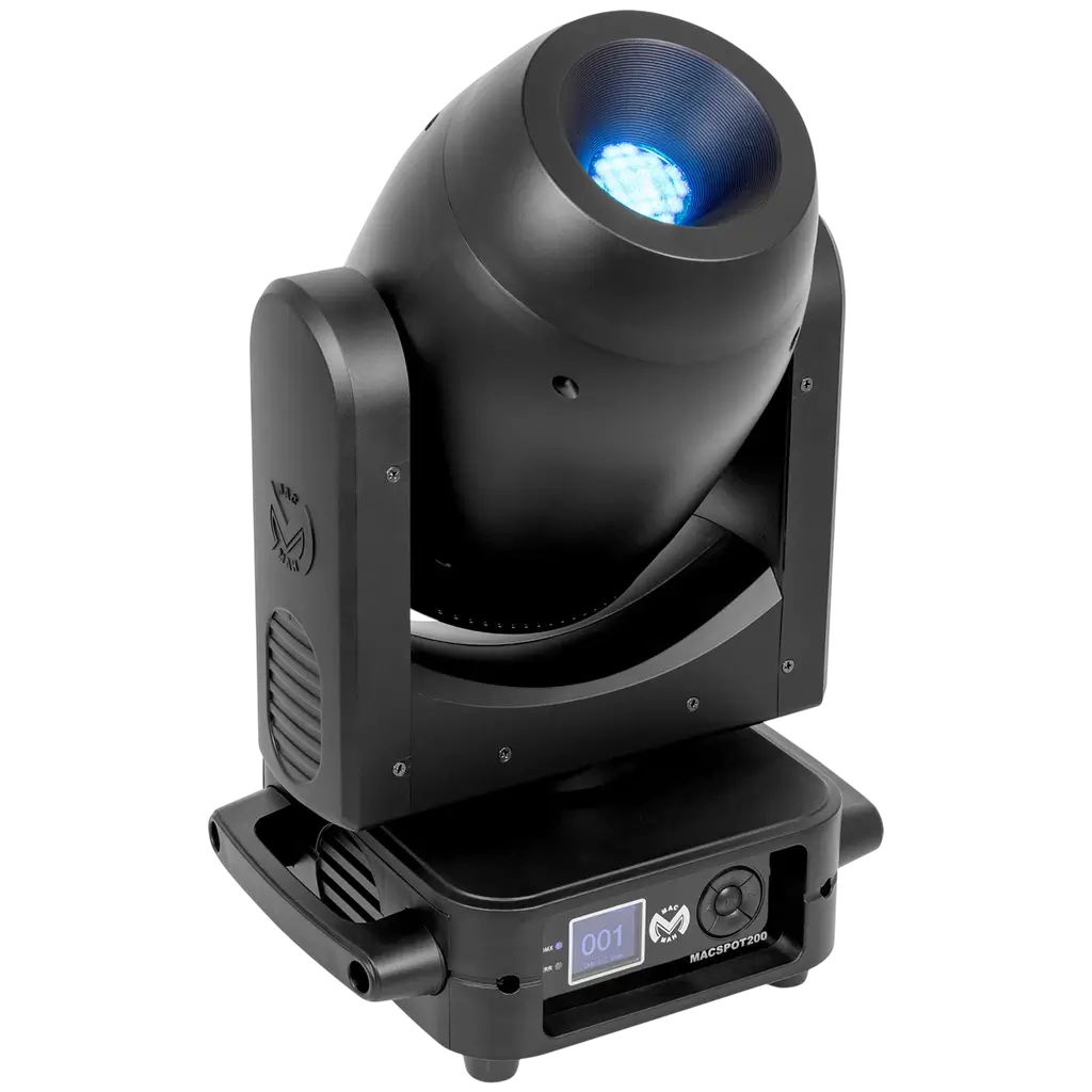 Pack de 2 lyres Spot LED 200 W avec flight case – Mac Mah