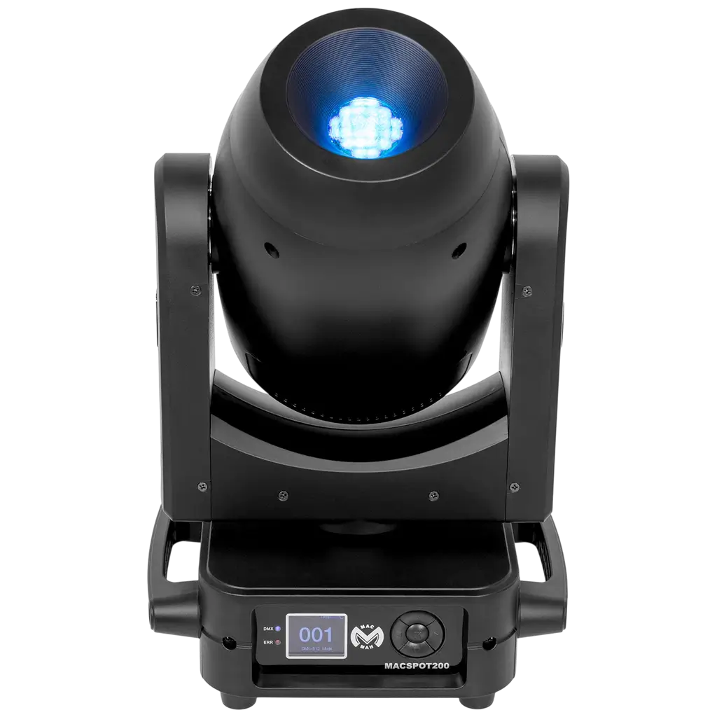 Pack de 2 lyres Spot LED 200 W avec flight case – Mac Mah