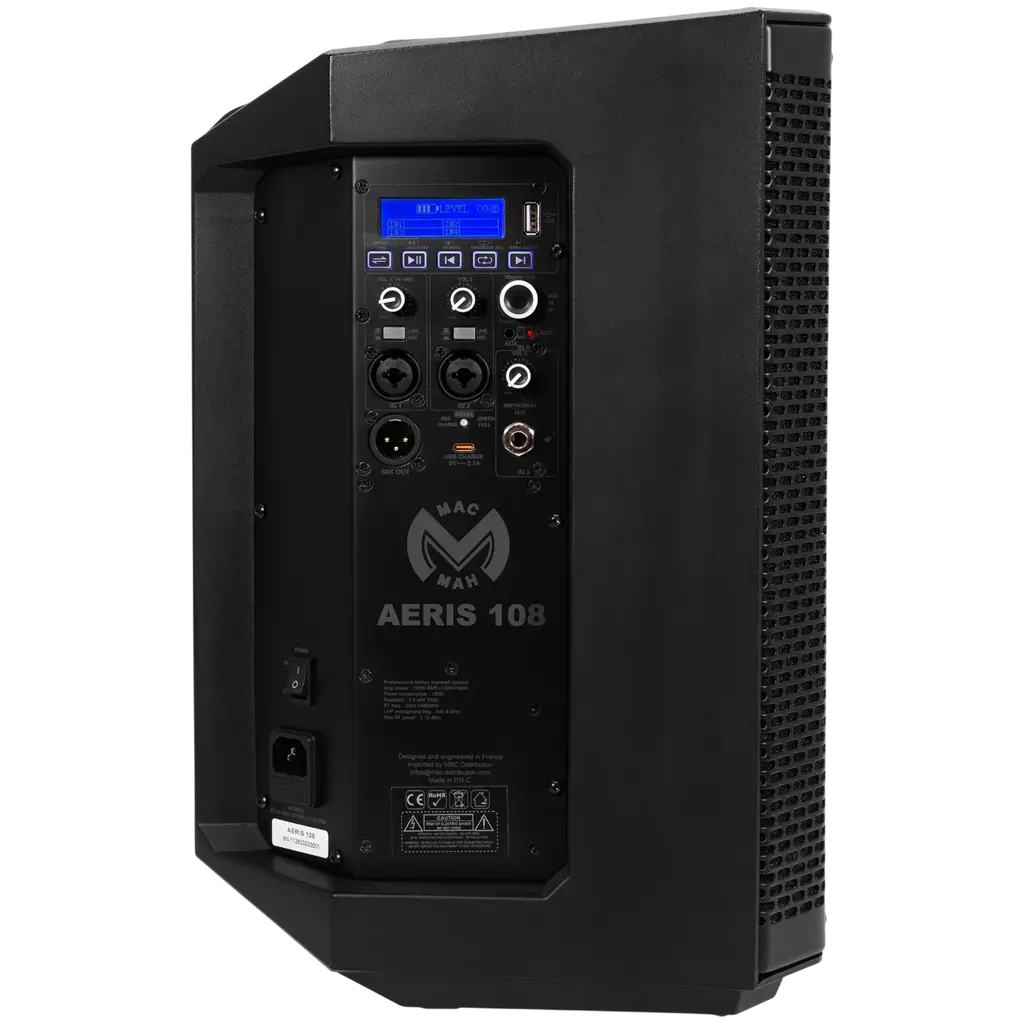 Enceinte portable amplifiée 150 W RMS 8 sur batterie avec micro UHF – Mac Mah