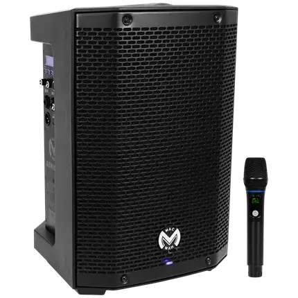 Enceinte portable amplifiée 150 W RMS 8" sur batterie avec micro UHF – Mac Mah