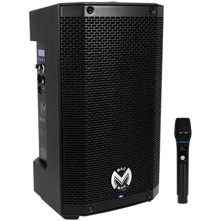 Enceinte portable amplifiée 150 W RMS 10" sur batterie avec micro UHF – Mac Mah