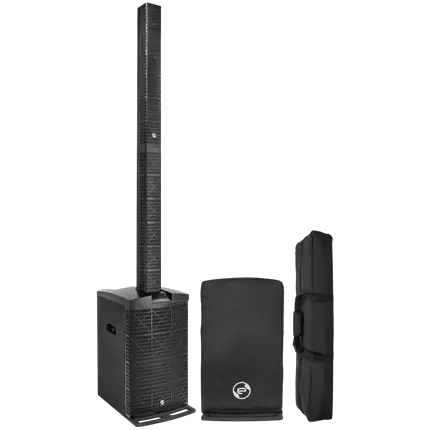 Système colonne actif 3 voies 800 W RMS avec caisson 12" – Elokance