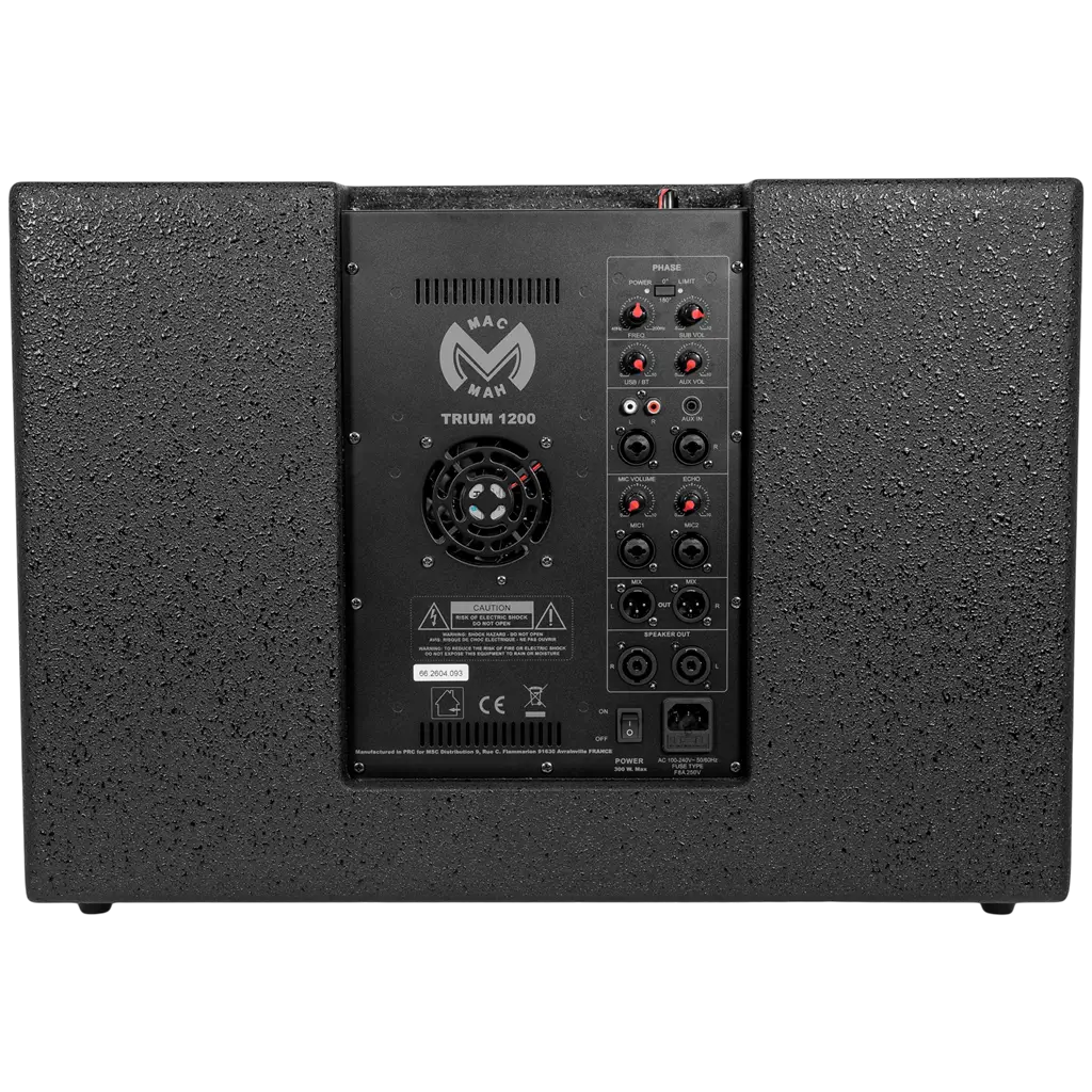 Système de sonorisation triphonique 600 W RMS avec caisson 15 – Mac Mah