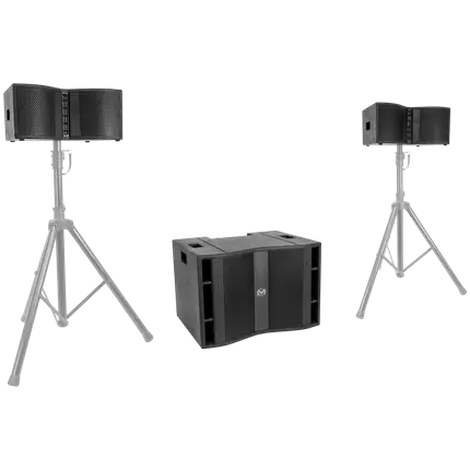 Système de sonorisation triphonique 600 W RMS avec caisson 15" – Mac Mah