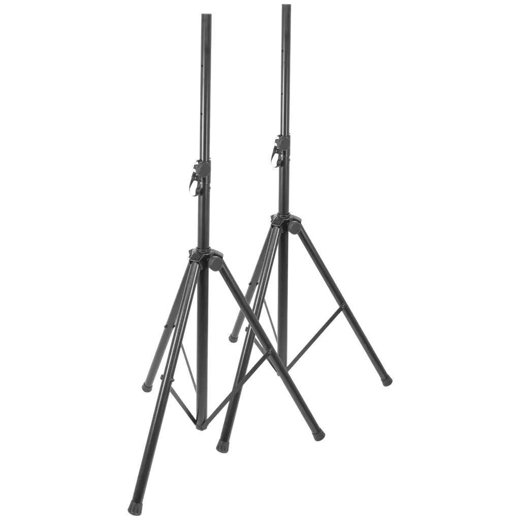 Pack de 2 pieds d’enceinte réglables 120 à 200 cm avec housse – Plugger