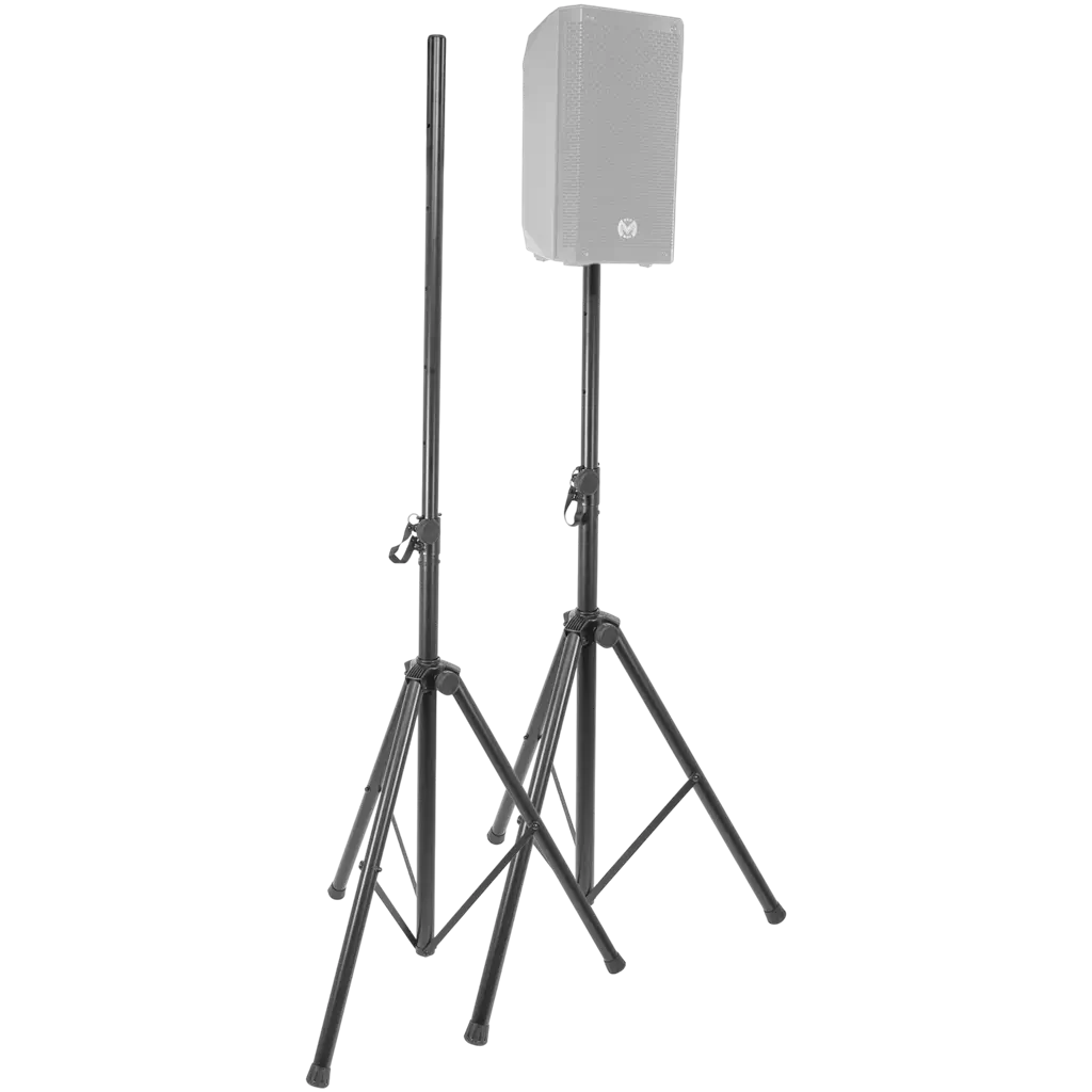 Pack de 2 pieds d’enceinte réglables 120 à 200 cm avec housse – Plugger