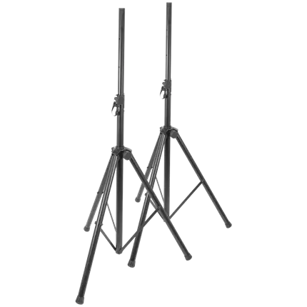 Pack de 2 pieds d’enceinte réglables 120 à 200 cm avec housse – Plugger