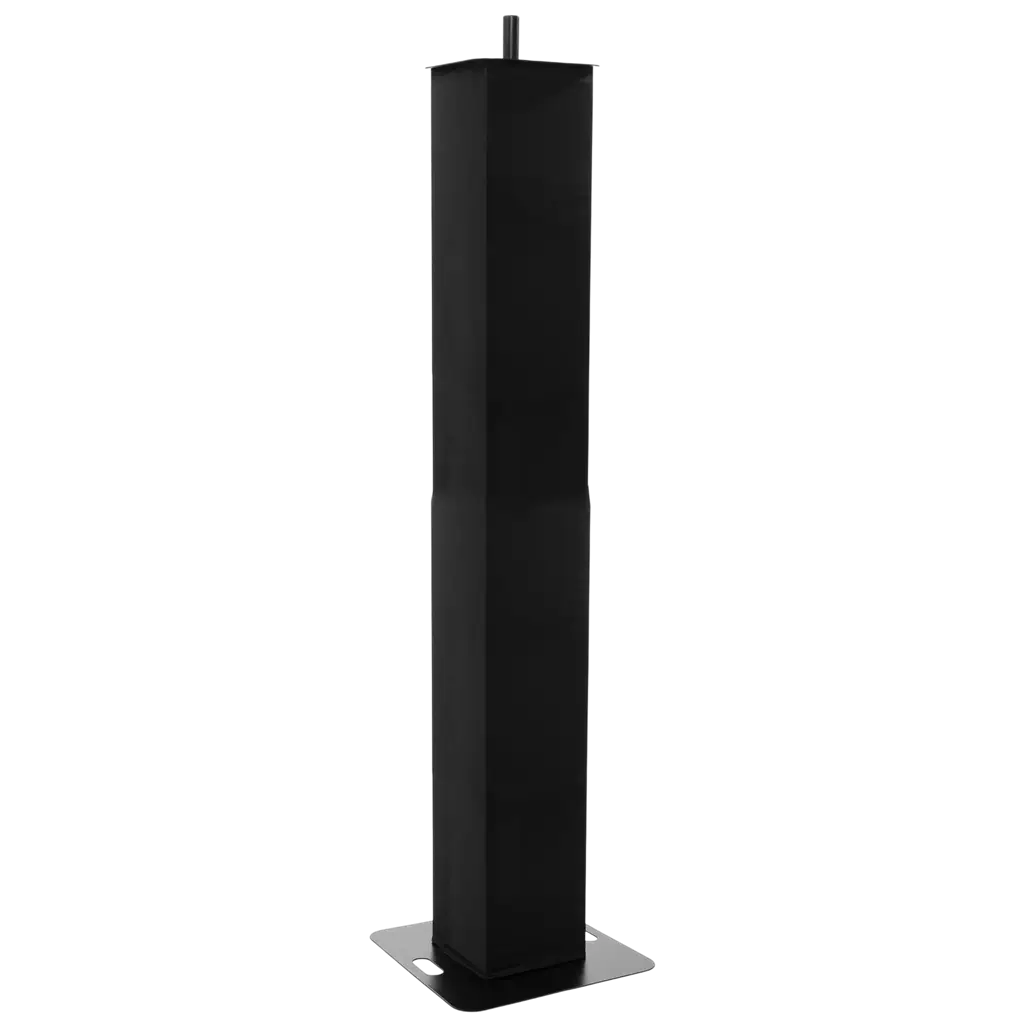 Pack de 2 totems extensibles 106 à 195 cm avec lycras noirs et flight case – Plugger