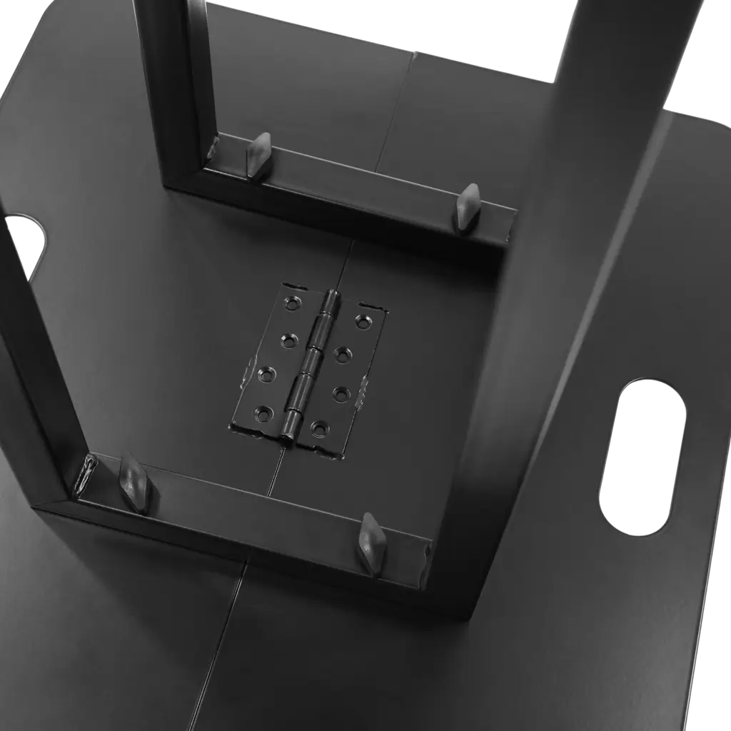Pack de 2 totems extensibles 106 à 195 cm avec lycras noirs et flight case – Plugger