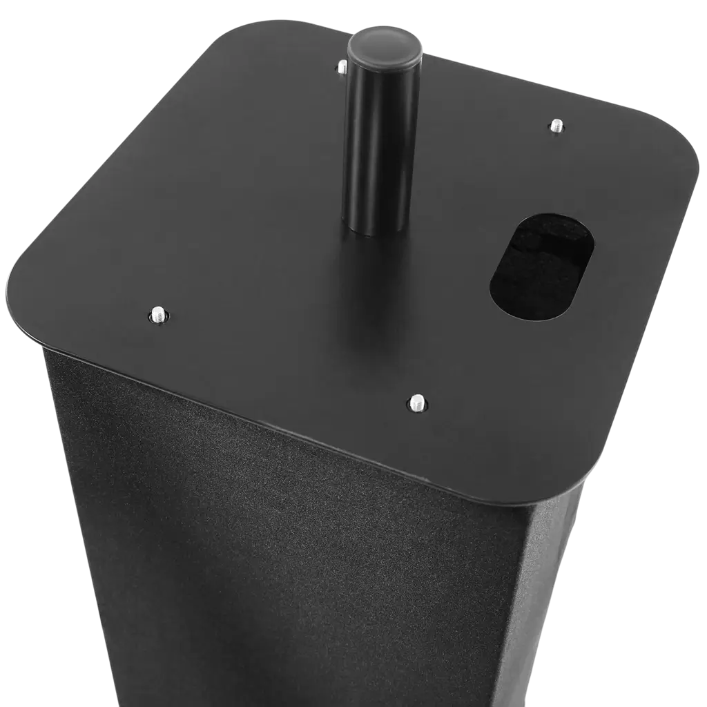 Pack de 2 totems extensibles 106 à 195 cm avec lycras noirs et flight case – Plugger