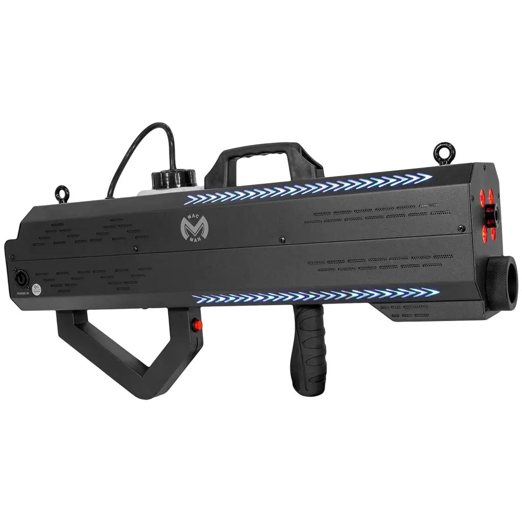 Canon à fumée portable 1500 W sur batterie avec LED RGB – Mac Mah