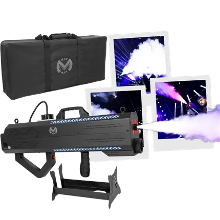 Canon à fumée portable 1500 W sur batterie avec LED RGB – Mac Mah