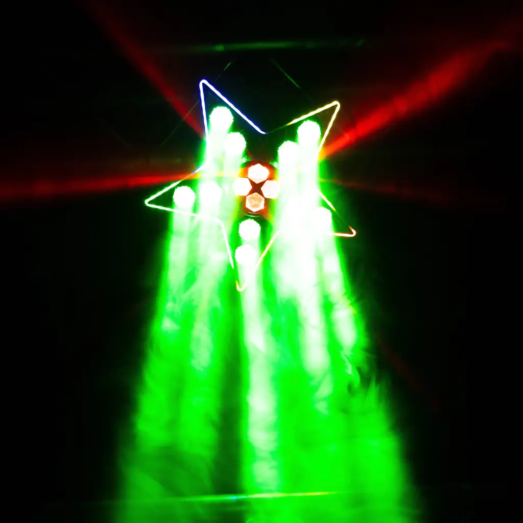 Jeu de lumière LED 3-en-1 Beam, B-Eye et stroboscope – BoomToneDJ