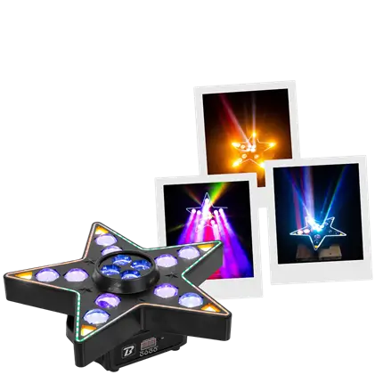 Jeu de lumière LED 3-en-1 Beam, B-Eye et stroboscope – BoomToneDJ
