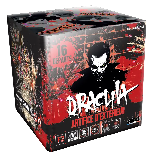 Feu d'Artifice Compact HORRIFIC® - DRACULA - 36 Tirs - 30 secondes