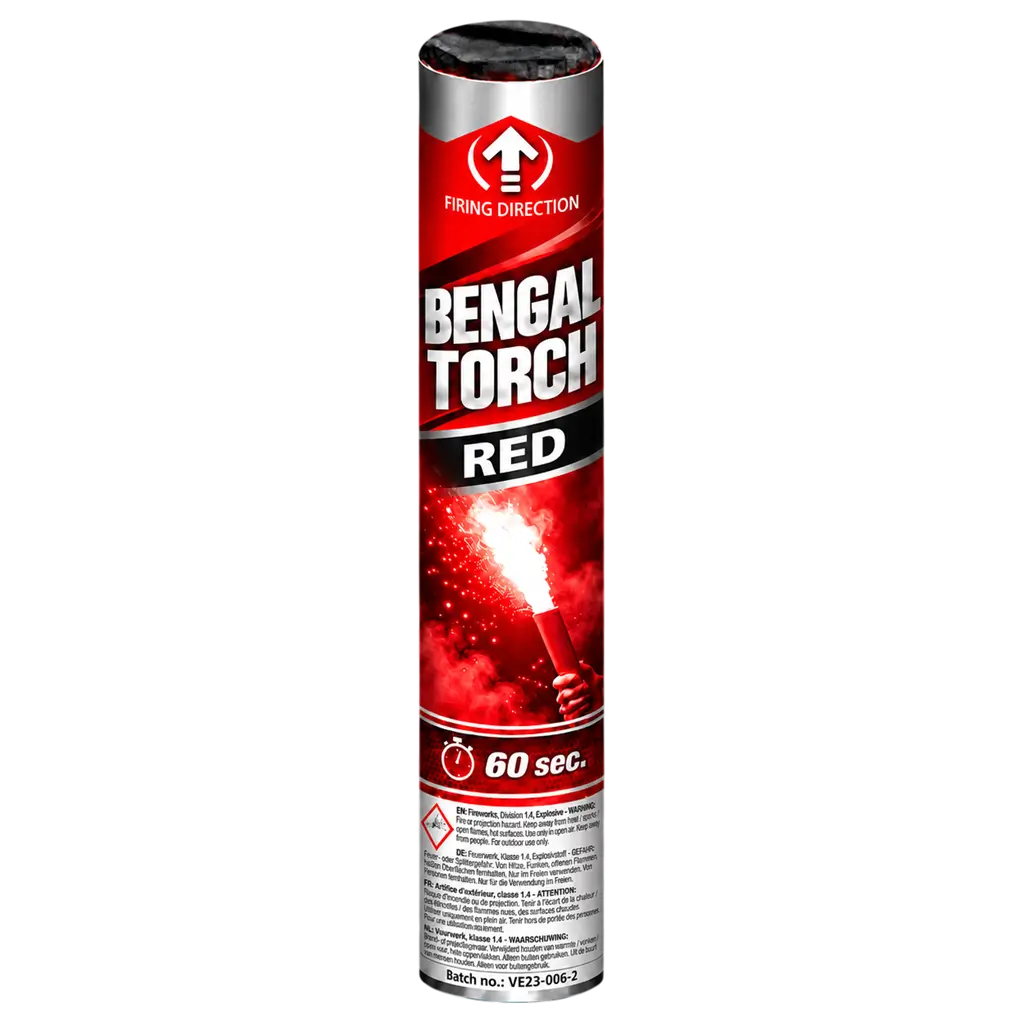 Flamme de Bengale Rouge - Torche durée 60s