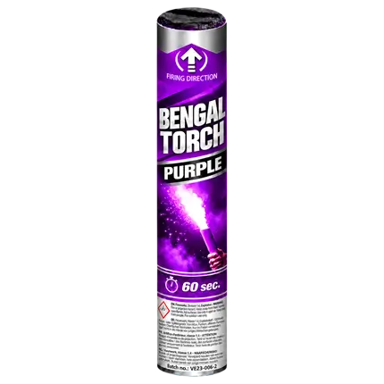 Flamme de Bengale Violet - Torche durée 60s