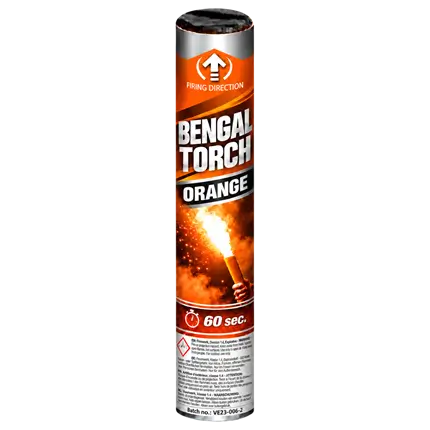 Flamme de Bengale Orange - Torche durée 60s