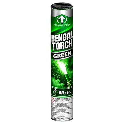 Flamme de Bengale Vert - Torche durée 60s